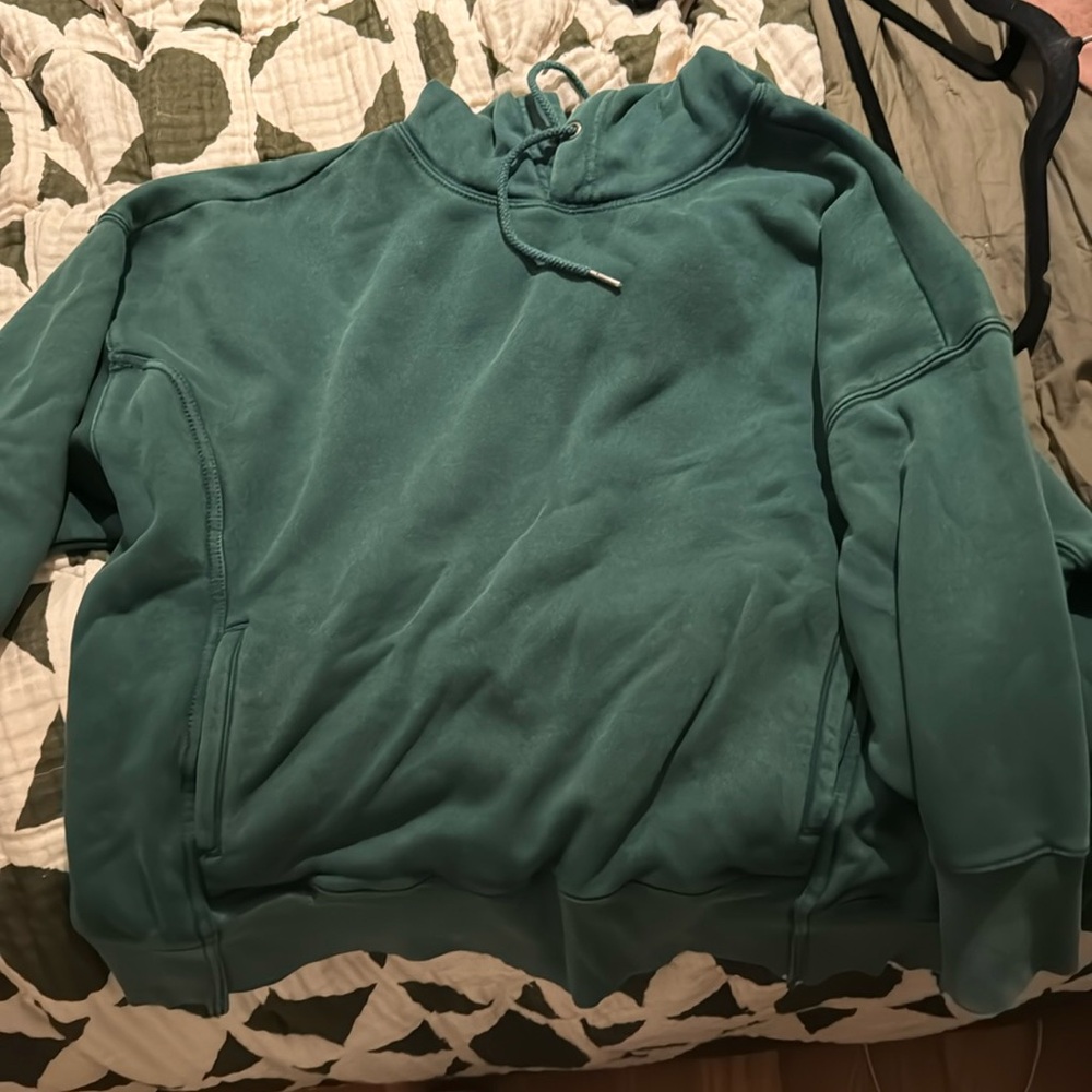 Free people hoodie - small green
